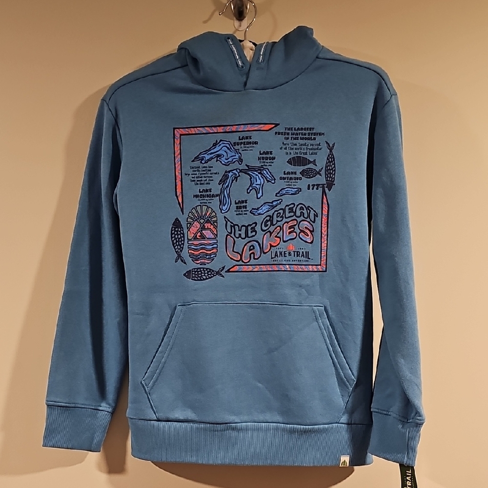 The Great Lakes Blue Hoodie for Kids